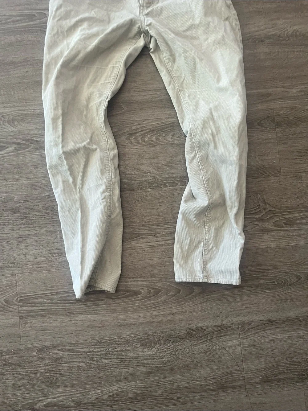 J.Crew The Sutton Mens 32x30 Ivory Corduroy Straight Leg Pants Cotton Mid Rise
